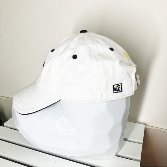 Vintage Wake Forest University The Game Split Bar Snapback Cap Hat White EUC - Picture 2 of 4